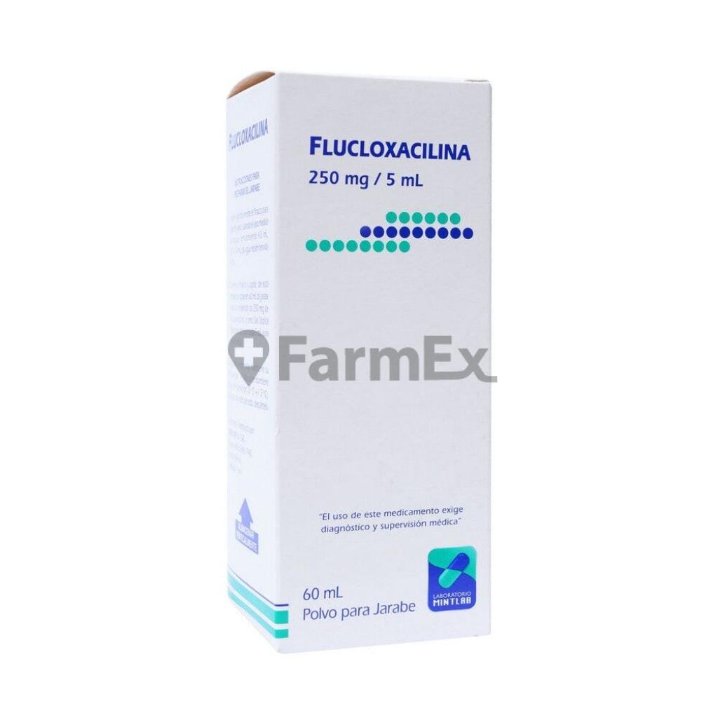 Flucloxacilina Jarabe 250 mg / mL x 60 mL Farmex-Fonasa-Persistente
